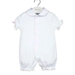 Short m&h sleepsuit pink stitch