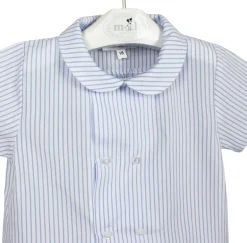 Short sleeves shirt. Blue stripes