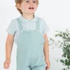 Short sleeves shirt. Green stripes
