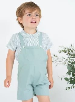 Short sleeves shirt. Green stripes