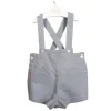 Shorts with braces grey linen cotton