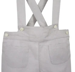 shorts with braces linen cotton stone