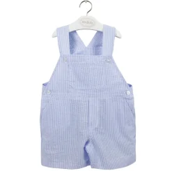 Striped short romper in blue