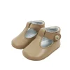 T-bar pram shoes dark beige