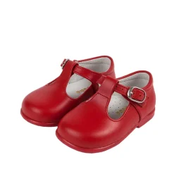 T-bar shoes red