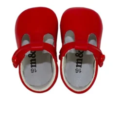 T-bar-pram shoes red