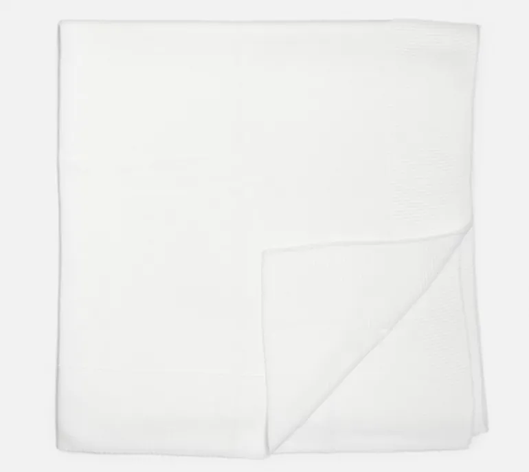 White knitted blanket