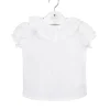 White short sleeve blouse. Linen cotton